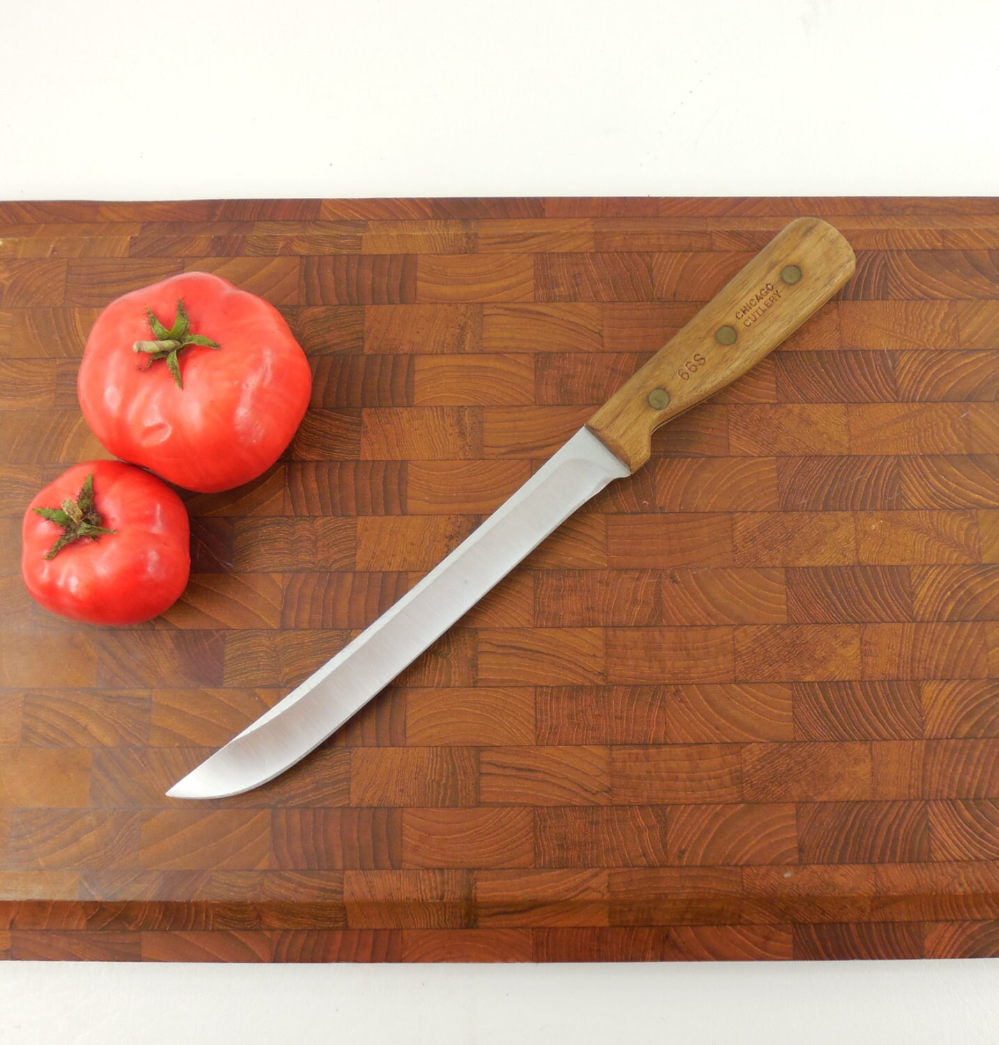 Chicago Cutlery Walnut Handle Stainless Steel by oldetymestore