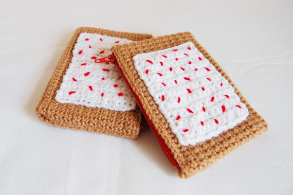 Crochet Coin Purse Pop Tart Zipper Pouch