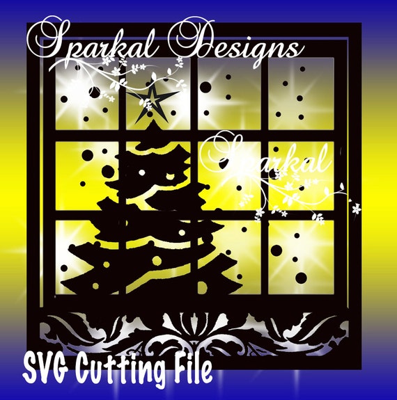 Download Window SVG CHRISTMAS 1 Tree Scene by SparkalDigitalDesign on Etsy