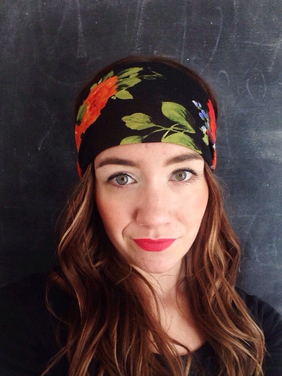 Items similar to Floral headband - Head wrap - turban - hair accessory ...