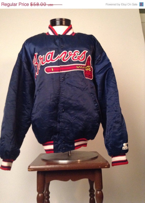 SALE Vintage Atlanta Braves Starter Jacket XL by DeNuevoVintage