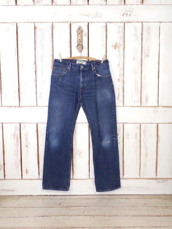 Vintage Levis 505 zipper fly denim jeans/high waisted straight