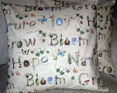 Garden Words Nature Thoughts Accent Throw Pillow Cover Garden Words Nature Thoughts Accent Throw Pillow Cover
