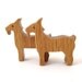 Wood Toy Goats Miniature Noah's Ark Animals Farm Play Set Wooden Animal Figurines Miniature Goats