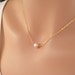 Blush Pink Pearl Choker, Genuine Freshwater Necklace, Pastel Rose, Simple, Real Gold Filled Jewelry, Free Shipping