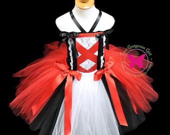Little Red Riding Hood Costume...Red Black White Tutu and Top...Halloween Costume, Birthday Tutu Set . . . Little Red Riding Hood