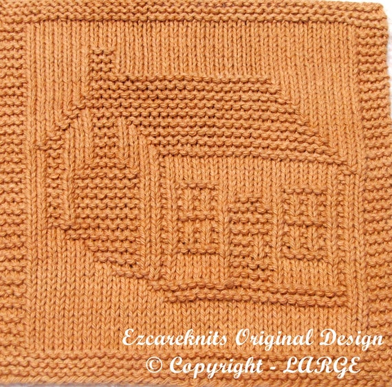 Knitting Cloth Pattern LOG CABIN PDF