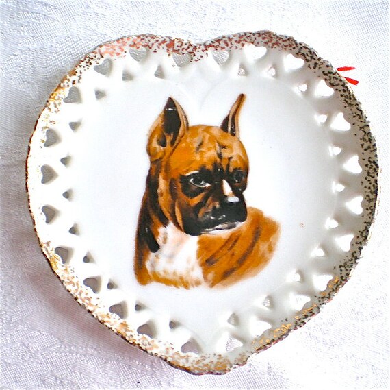 Dogs Boxer Decorative Plates Dog Plates Boxer by vintagedottirose