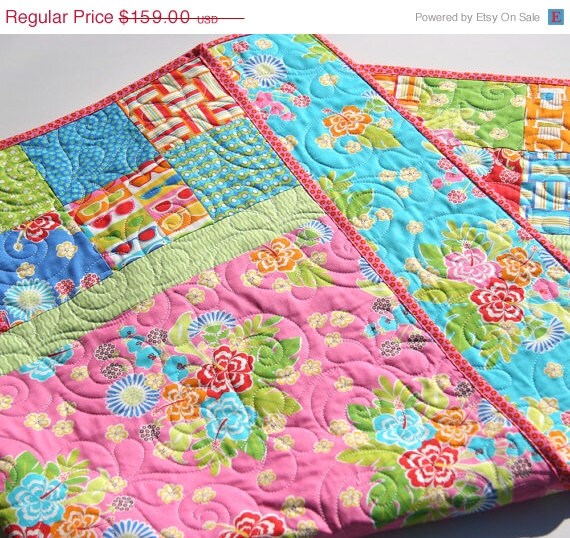 Baby Girl Quilt Sanibel Hawaiian Flowers By SunnysideDesigns2   Il 570xN.756770628 Otag 