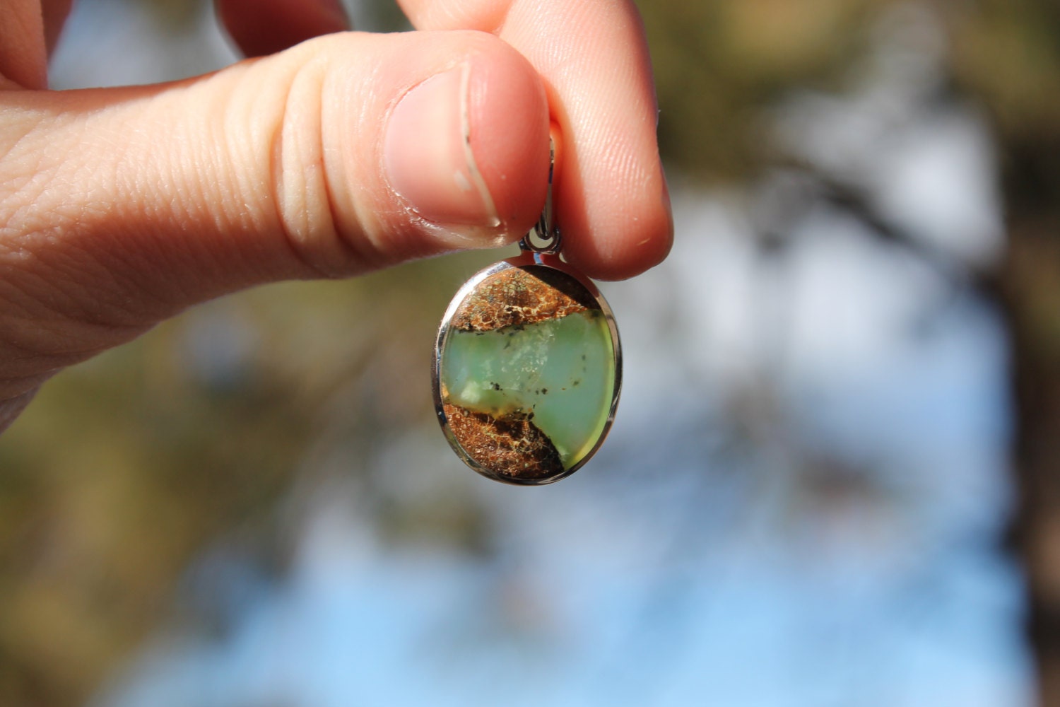 Deliciously Rare 1 Natural Chrysoprase Pendant Bead 8452A main image 1