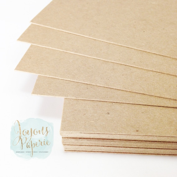 25 12 x 12 Kraft Chipboard Sheets Pads Cardboard by JoyousPaperie