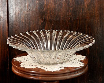 Vintage 1937-57 Elegant HEISEY CRYSTOLITE Flared Serving Console Bowl 10.25 Inch