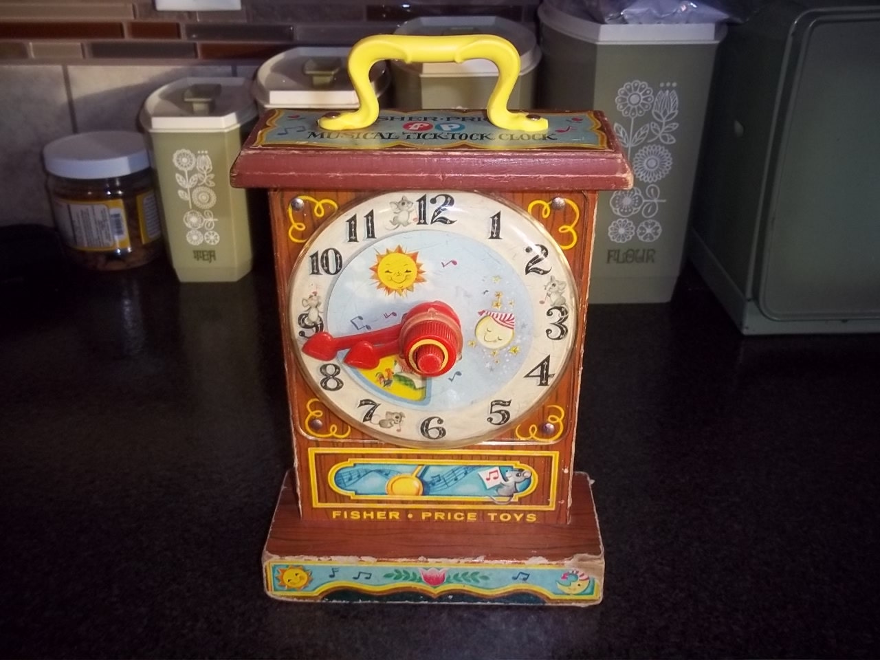 Fisher Price Musical tick Tock Clock dated 1962 in very good