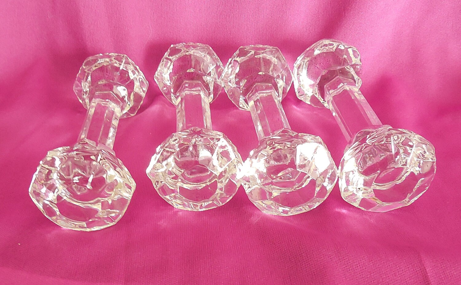 Vintage Crystal Cut Glass Knife Rests