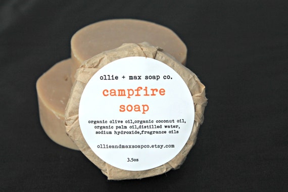 Campfire Cold Process Soap, Vegan Soap, Organic Soap, Handmade Soap, Soap for men