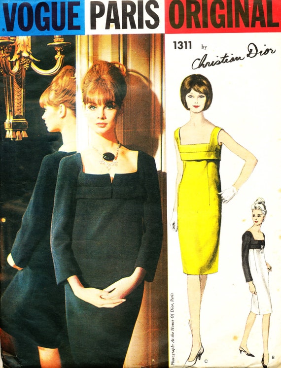 Vogue Paris Original 1311 1960s Christian Dior dress Bust 32