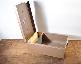 Industrial File Box With Keys Safe Drawer Office Filing Locked Metal Storage Estate Find Collectible