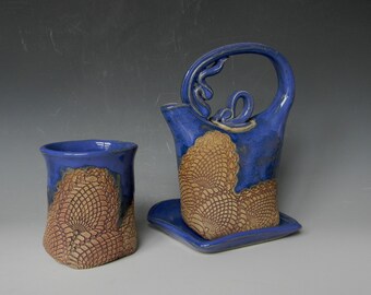 Pineapple Lace-Impressed 1-Cup Tea Set