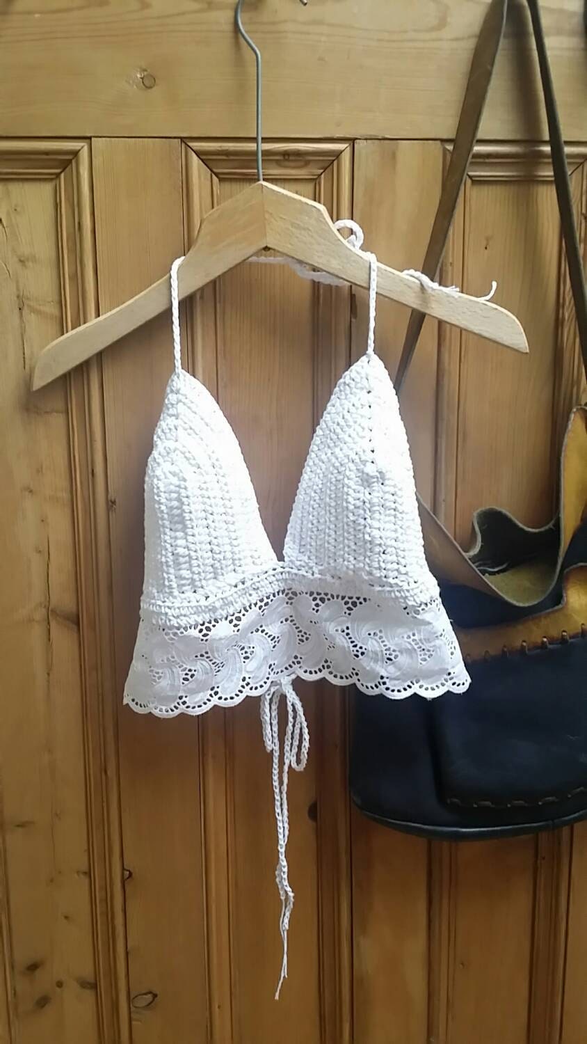 Top Bralette Crochet Crop Lace Bralet Uk By Dollycalledtopsy 