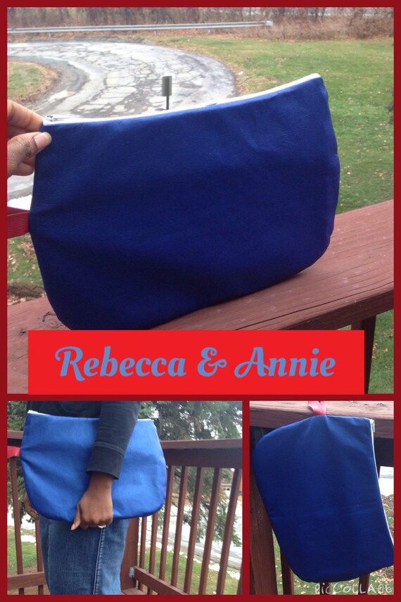 Items similar to Oversized Metallic Blue Clutch on Etsy