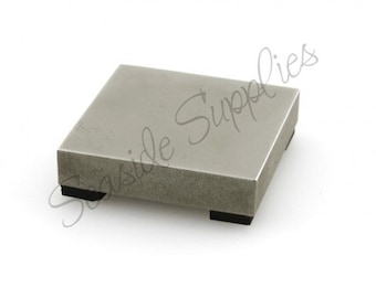 Impressart Steel Bench Block, Impress Art Bench Block, Hand Stamped Jewelry Supply, Metal Font Design Stamp Tools