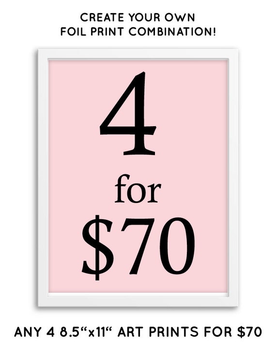 Create Your Own Art Print Collection Gold Foil or by Chicfetti