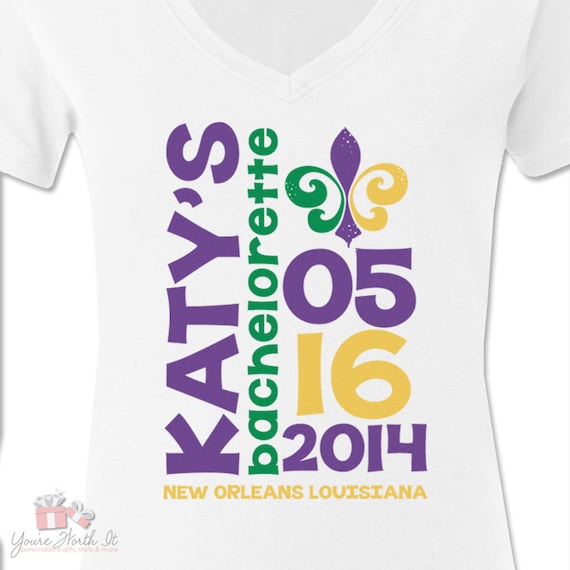 mardi gras new orleans bachelorette shirts