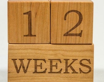 Baby Age Blocks, Milestone Blocks Set, Wooden Baby Block, Pregnancy Blocks, Baby Shower Gift