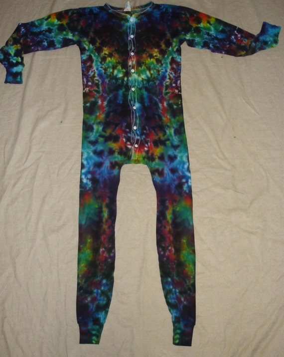 3002 Large Adult Union Suit Long Underwear w/ by yummytiedyes