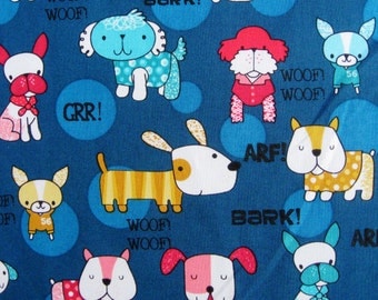 C062 - 1 meter SDLP Cotton Fabric - Dogs (145cm ,230g)
