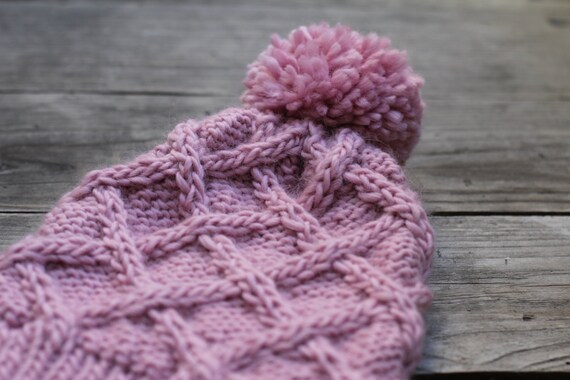 pom pom custom knit beanie pom pink warm pom accessories soft with winter hat winter hat knitted