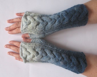 Fingerless Gloves Azure Blue wrist warmers