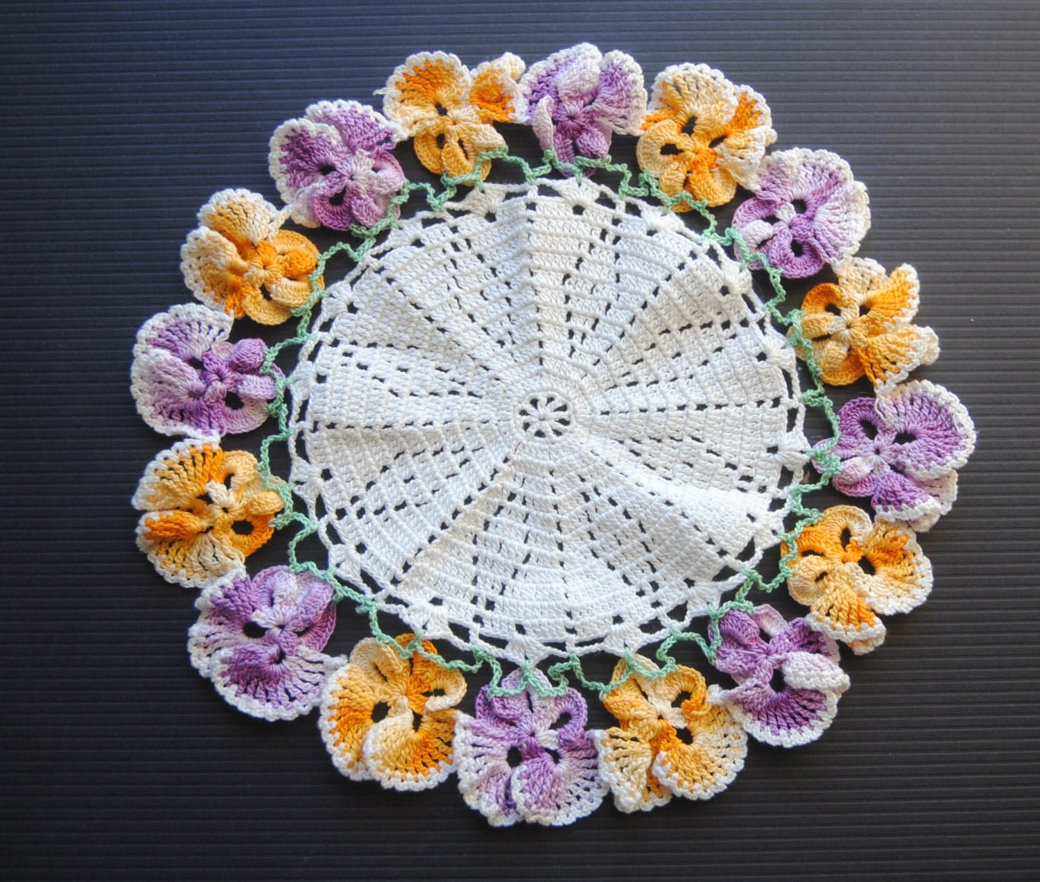 Flower Doilies And New Pansy Doily Vintage Crochet Patterns | Hot Sex ...
