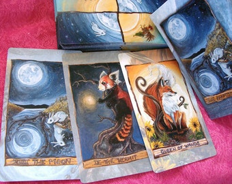 Animism Tarot Deck, 79 Card Animal Tarot, Includes Happy Squirrel Tarot Card, Tarot Reader Gift, Spirit Animal Totem