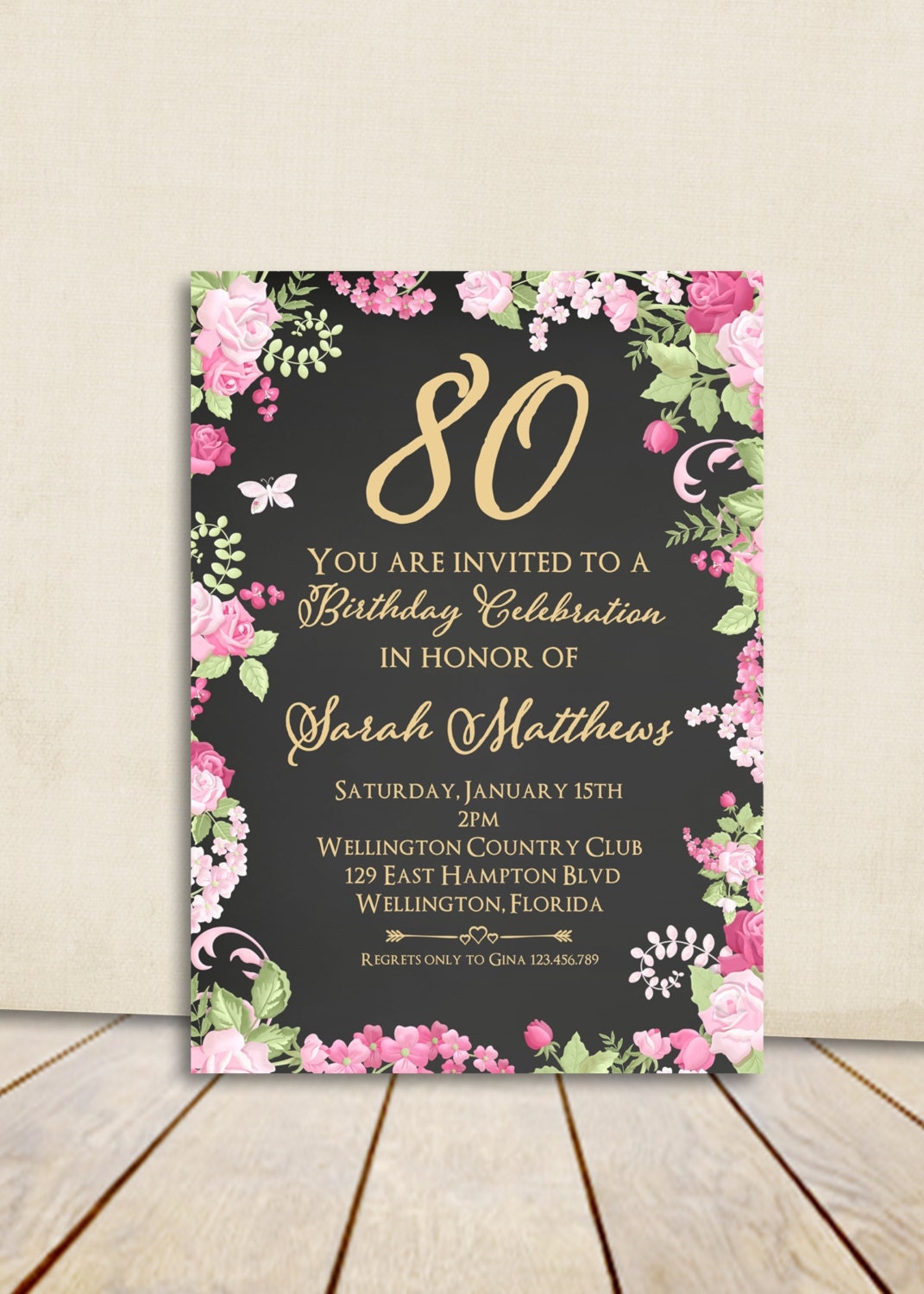 80Th Birthday Invitation 2