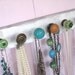 Necklace Holder with Blue and Green Knobs