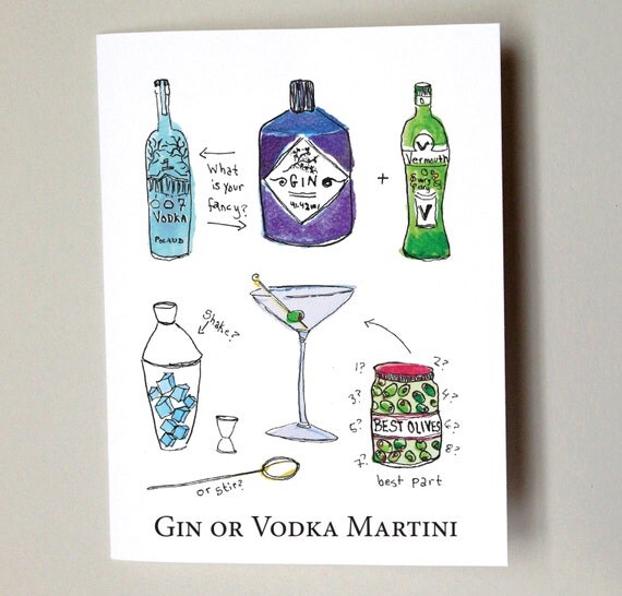 Martini with gin or vodka