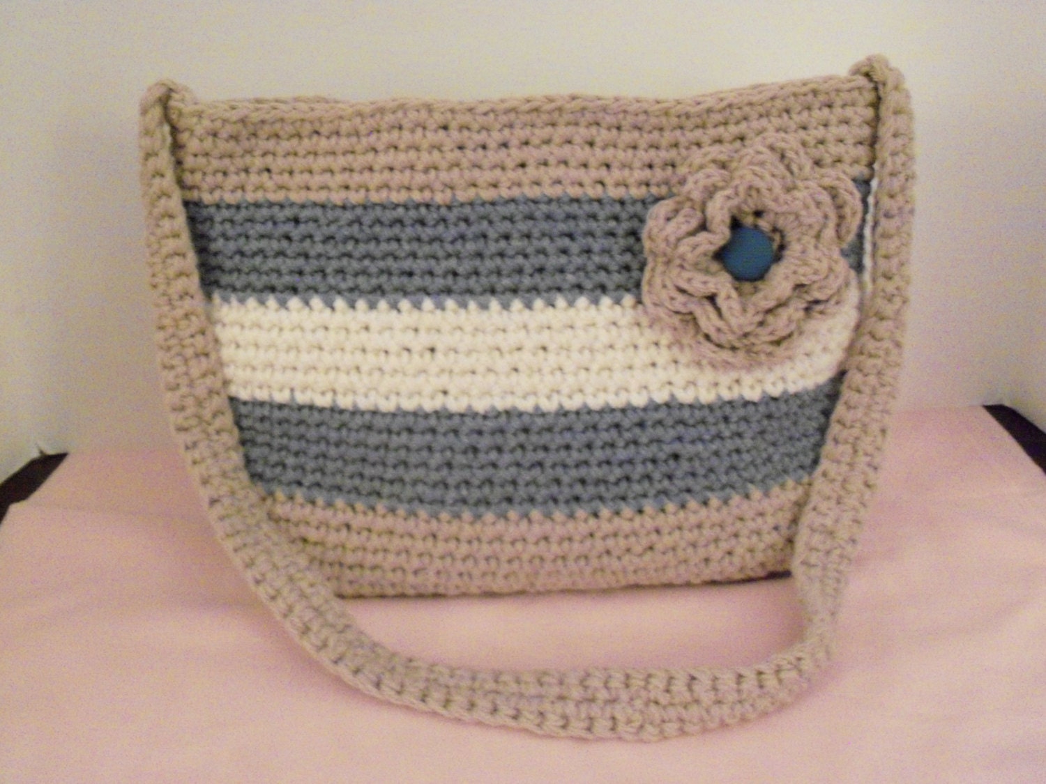 Handmade Crochet Purse Shoulder Bag 100 Cotton by nanshandmade