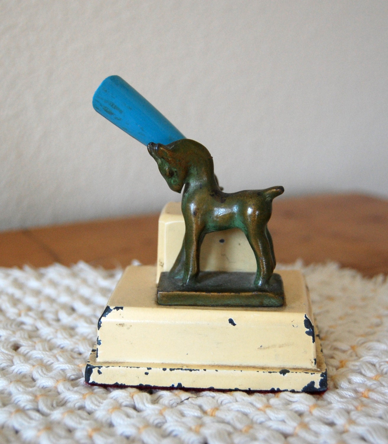 Vintage Art Deco Pen Holder, Vintage Art Deco Desk Accessory,, Vintage
