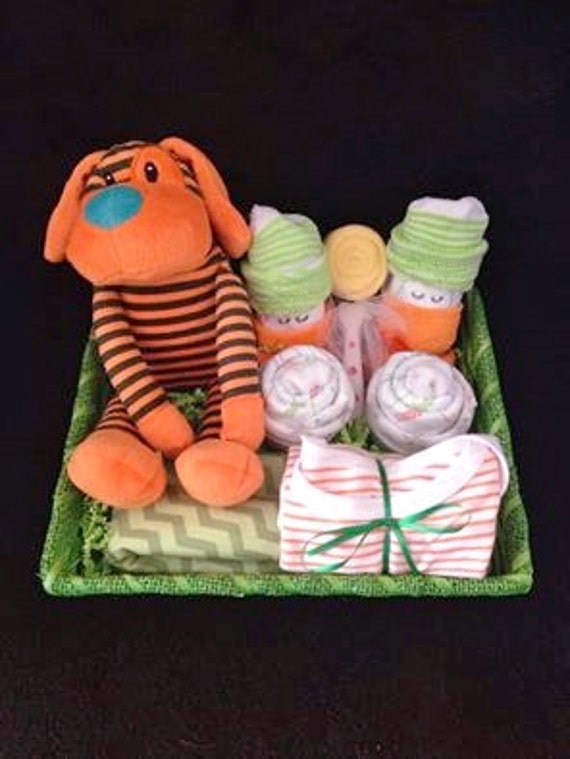 Puppy Baby Gift Basket by Cakeistry Diaper by