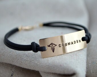 Simple Medical Alert Bracelet - Custom - Personalized - Med ID