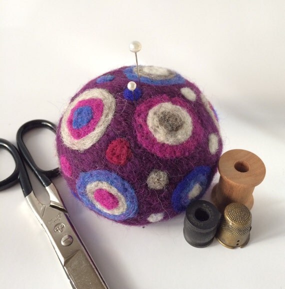 Felted wool pin cushion for quilting and sewing ultimate