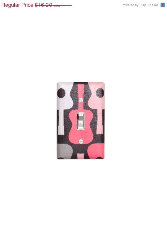 SALE Groovy Guitar Nursery Light Switch Plate Cover by SSKDesigns