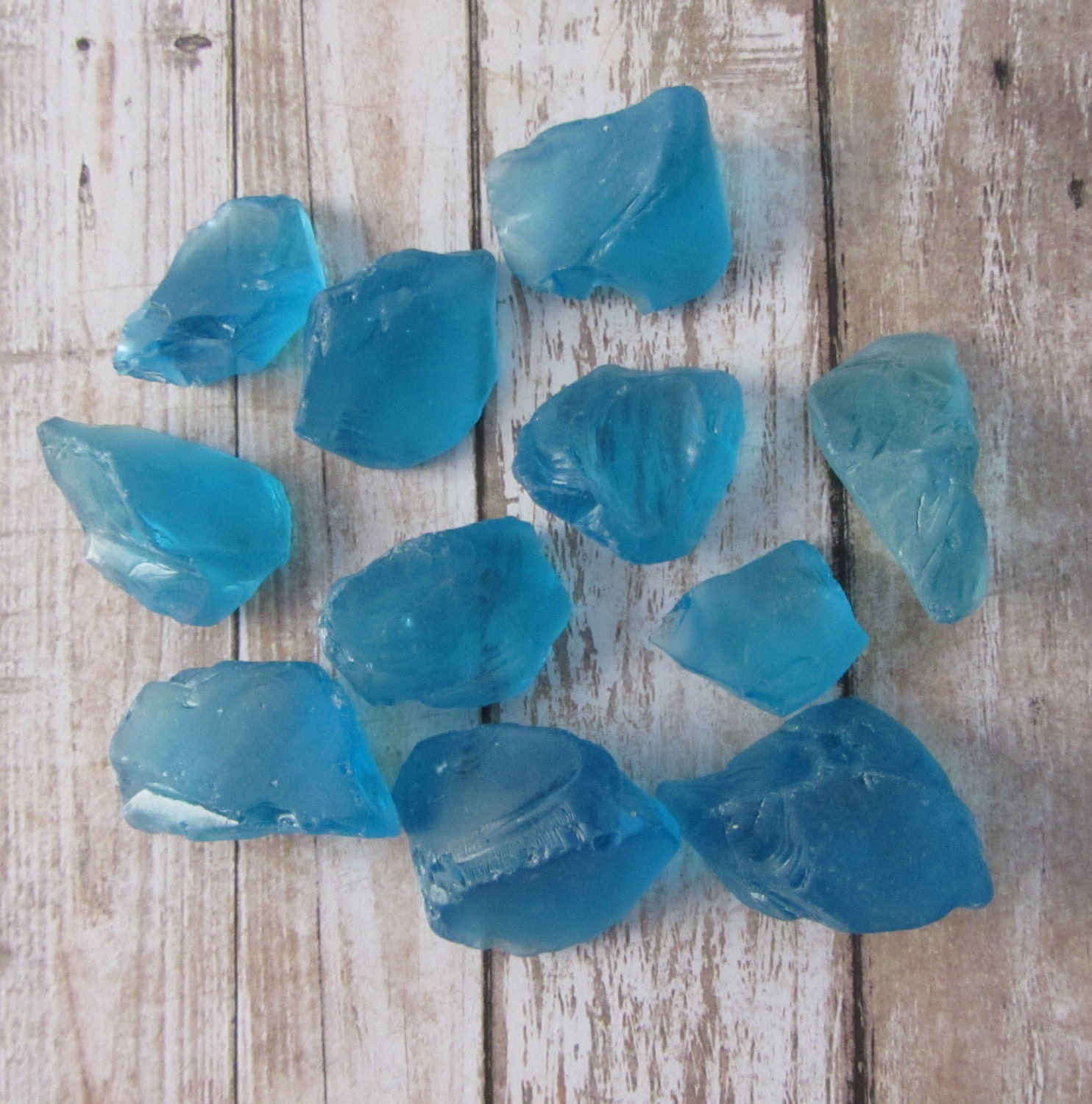 Beach Decor Sea Glass Turquoise Beach Glass Large Pieces