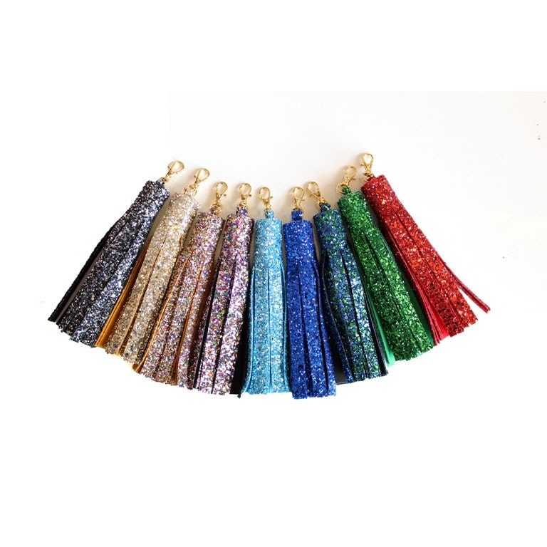 Glitter Handbag Tassel or Keychain Range of by LunaontheMoon