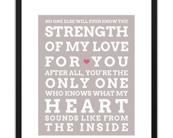 50% OFF Printable Art Strength of My Love for You 8x10