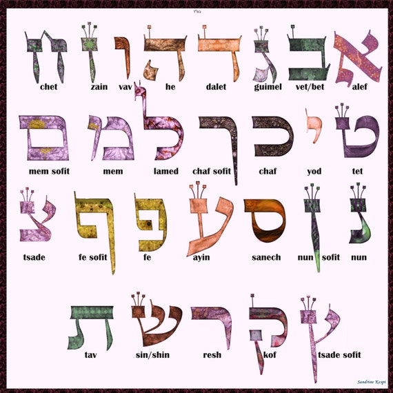 hebrew alphabet pdf file 17x17high resolution