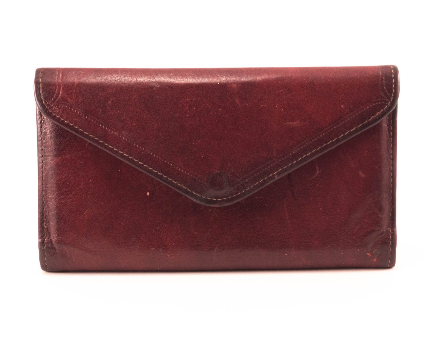 Vintage Red Distressed Leather Wallet Princess Gardner – Haute Juice