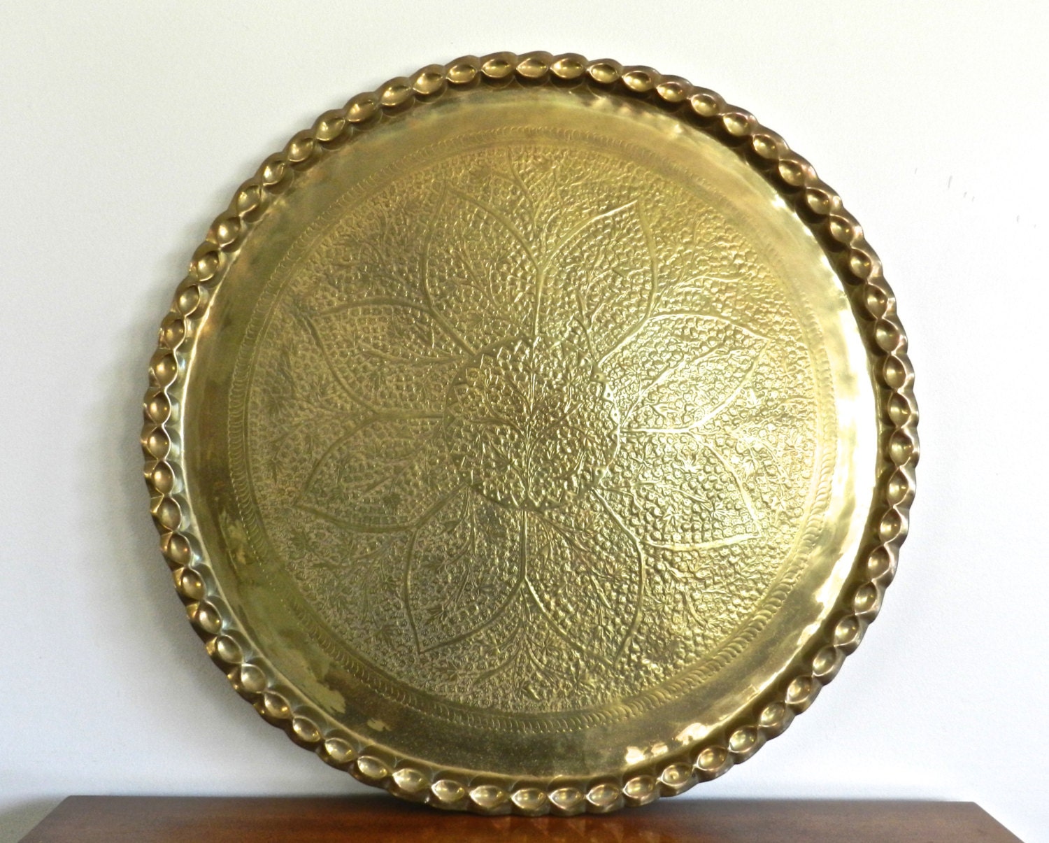 30 Large Brass Tray Wall Hanging Ottoman Brass Tray