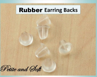 1000 - Bulk Wholesale - Rubber Earring Backs No Nickel, Lead Safe, Non Allergenic, Hypoallergenic